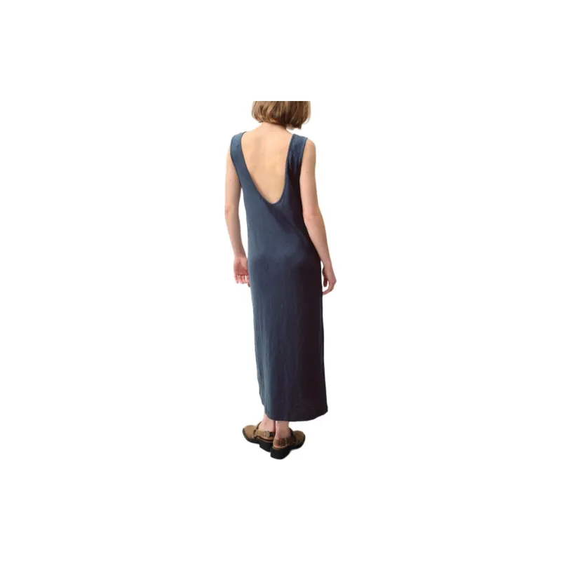 AMERICAN VINTAGE A.M SS24 ROBE FEMME SULLY Sleeveless Dress Women's Marine Blue-3