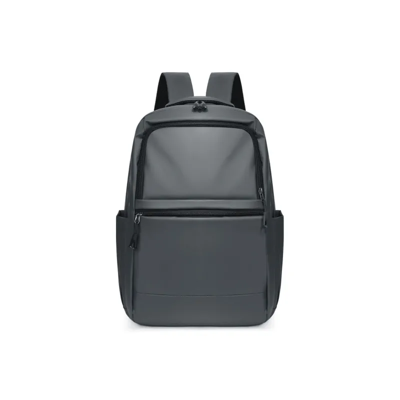 MingLu Oxford Backpack Regular Unisex Gray/Black-0