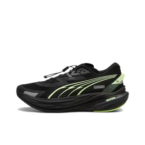 PUMA Deviate NITRO 3 Anti Slip Wear Resistant Low Top Casual Running Shoes Men's Black