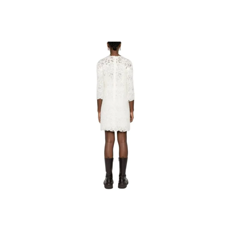 ERMANNO SCERVINO Guipure Lace Shift Minidress-2