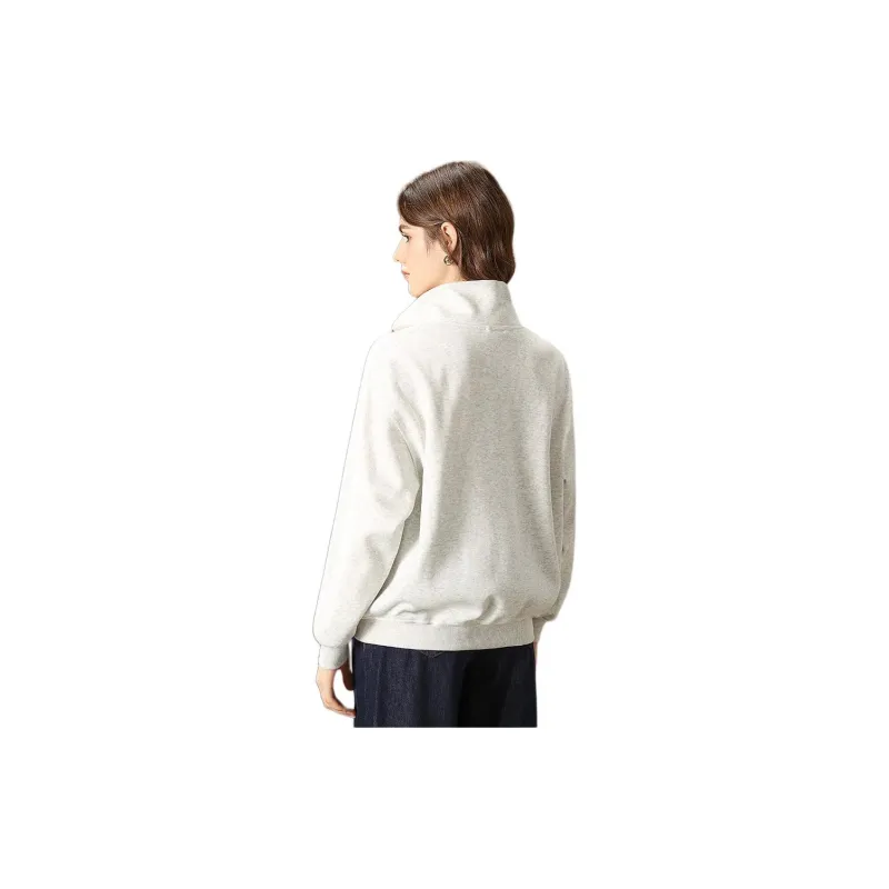 FENHONGMALI Sweatshirt Women's Light Gray-2