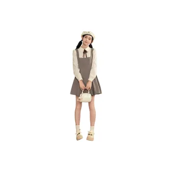 ZIHAN Long Sleeved Dress Women's Gray