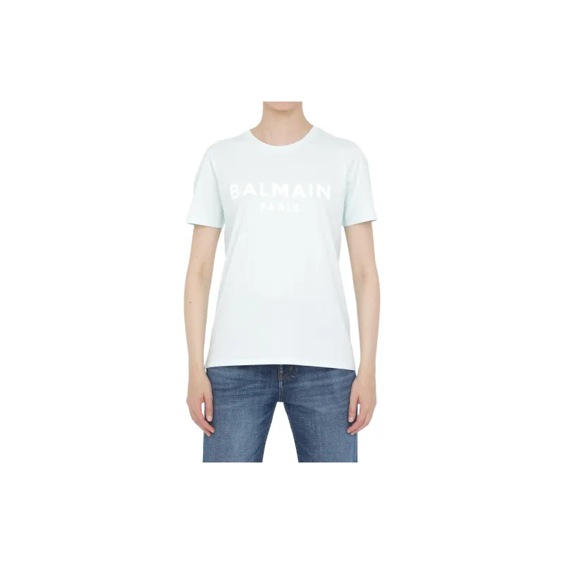 BALMAIN T-Shirts Women's Light Blue-1