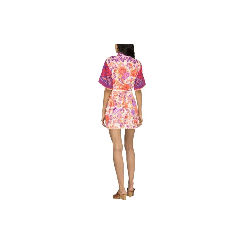 Zimmermann Raie Floral-print Belted Shirtdress-2