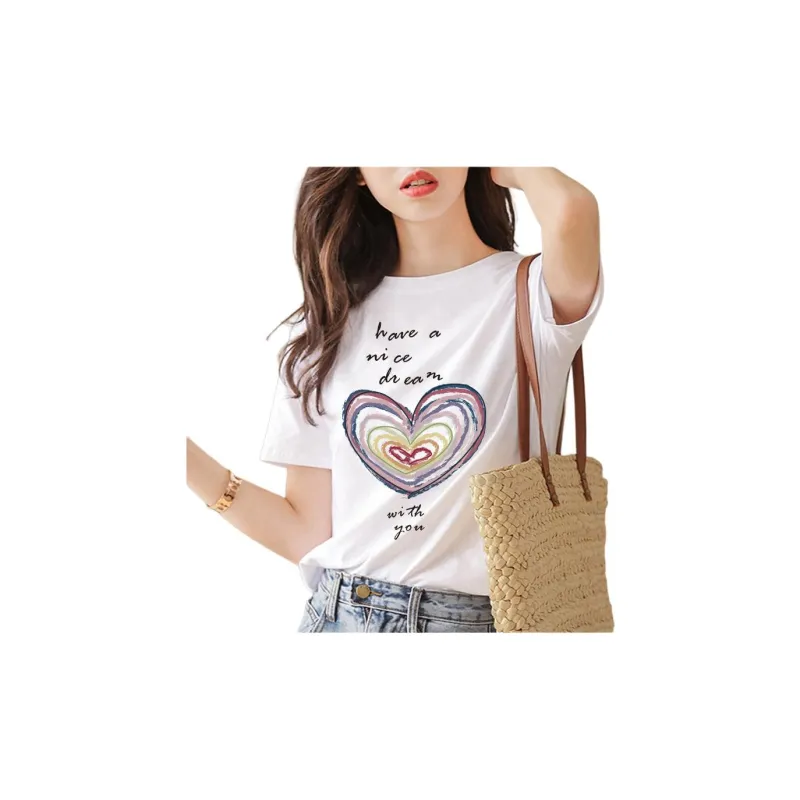 Tonlion T Shirts Women's Bleached-4
