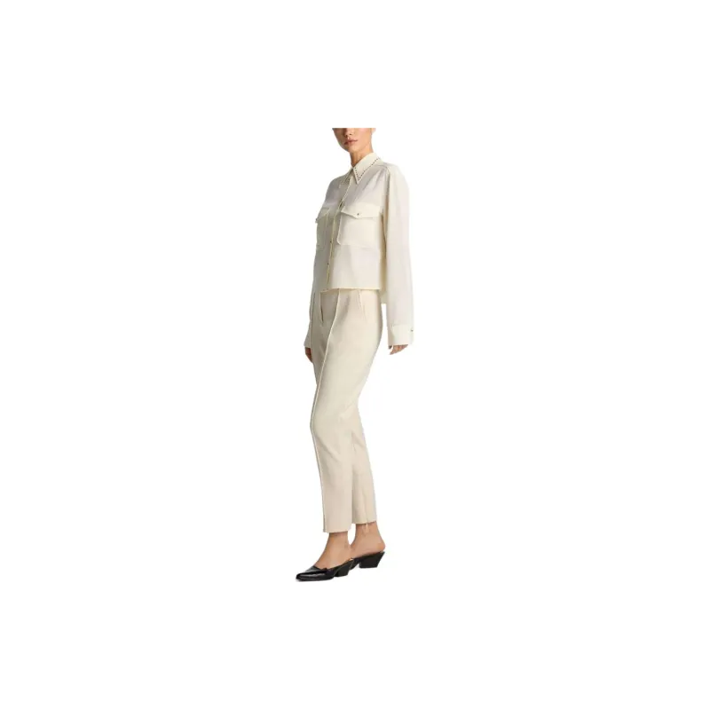 St. John SS24 Shirt Women's Light Beige-3