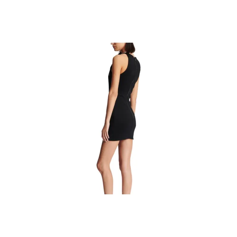 BALMAIN Falling Stars Embroidered Halterneck Mini Dress-2