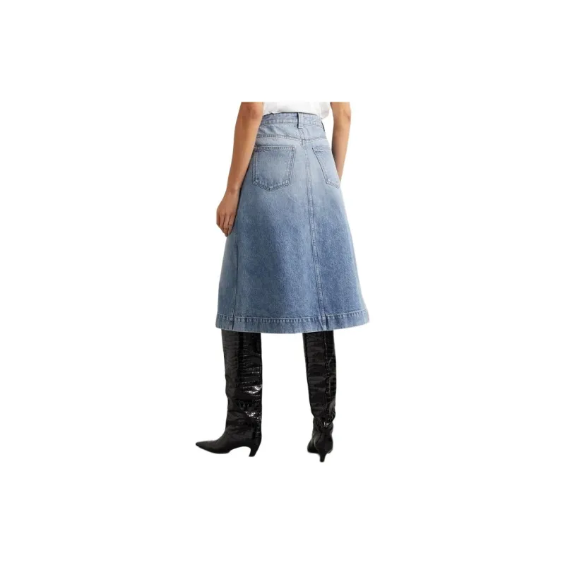 KHAITE The Charlene Denim Skirt-2
