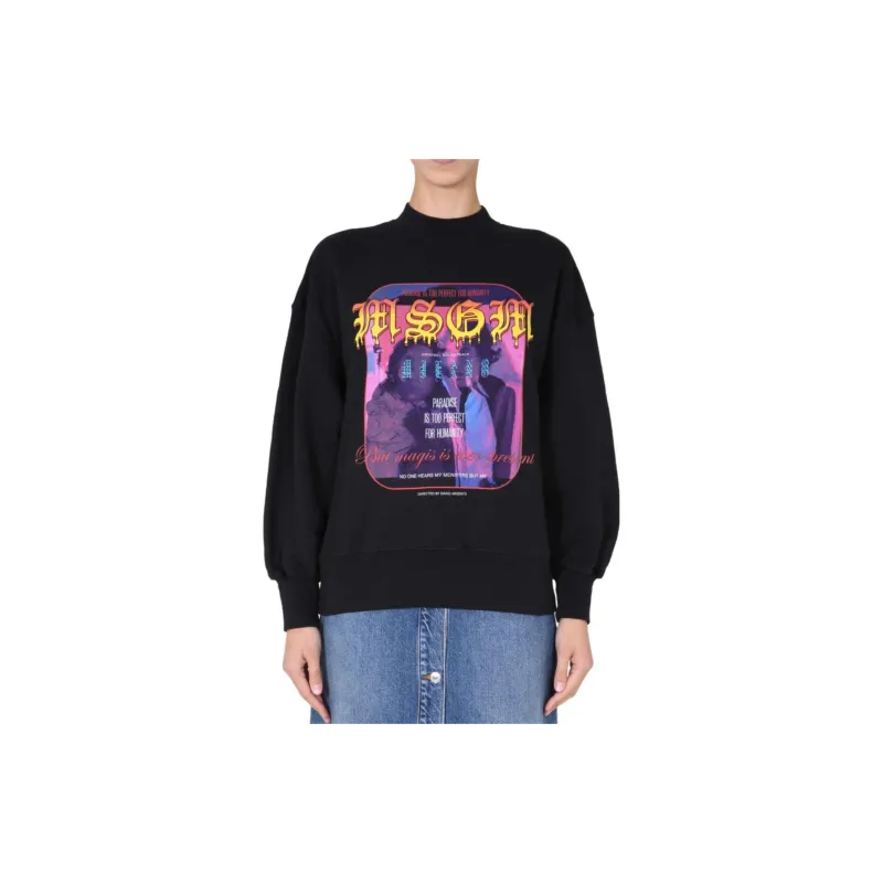 MSGM X Dario Argento Quote Print Sweatshirt-1
