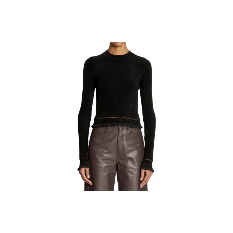 PROENZA SCHOULER Cropped Chenille texture Jumper-4