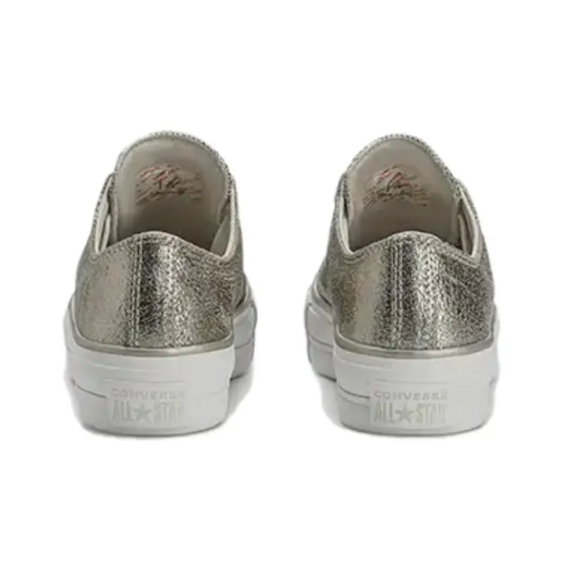 Converse Chuck Taylor All Star Anti-Slip Wear-Resistant Low-Top Skateboard Shoes Women's Light Gold-2