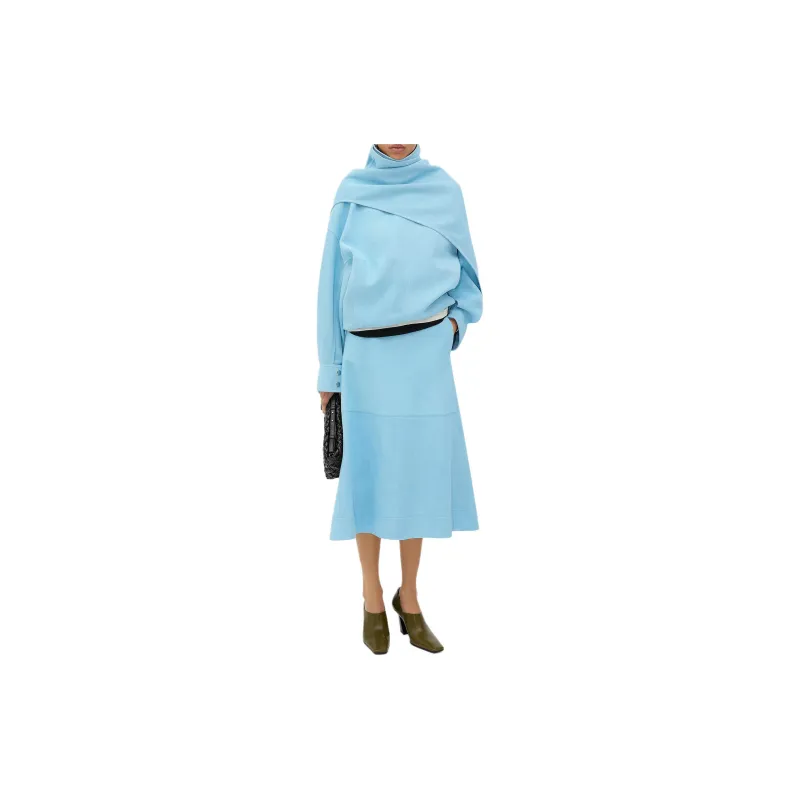 Bottega Veneta Leather Midi Skirt-4