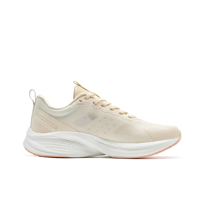 XTEP 5 Speed ET Anti Slip Wear Resistant Low Top Casual Running Shoes Women's Apricot Blue-1