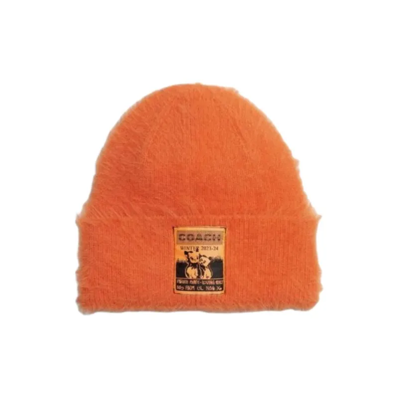 COACH Nylon Beanies Unisex Black/Pink/Blue/Orange-3