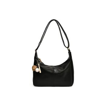 Yalu PU Shoulder Bag Regular Women's Black/Maple Leaf Brown/Coffee/Mocha