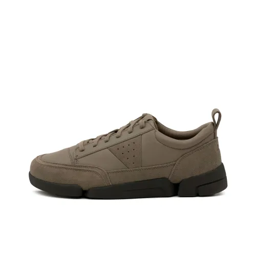 Clarks Slip Resistant Low Top Skateboard Shoes Men's Gray