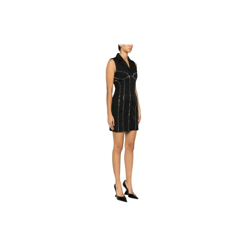 OFF-WHITE Bling Crystal-embellished Mini Dress-3
