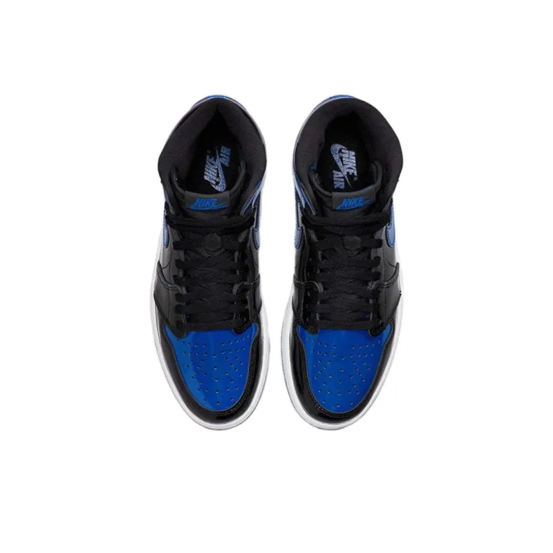 Jordan Air Jordan 1 Vintage Basketball Shoes Men High Top Black/Blue/White-2