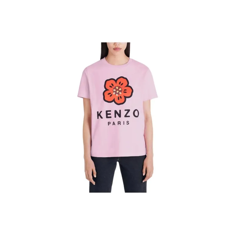 KENZO Broke Flower Loose T Shirt 'Rose'-2