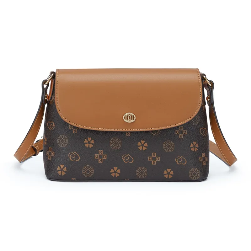 RED DRAGONFLY PVC Shoulder Bag, Crossbody Bag Regular Women's Coffee-0