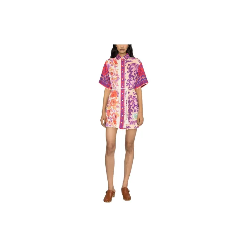 Zimmermann Raie Floral-print Belted Shirtdress-1