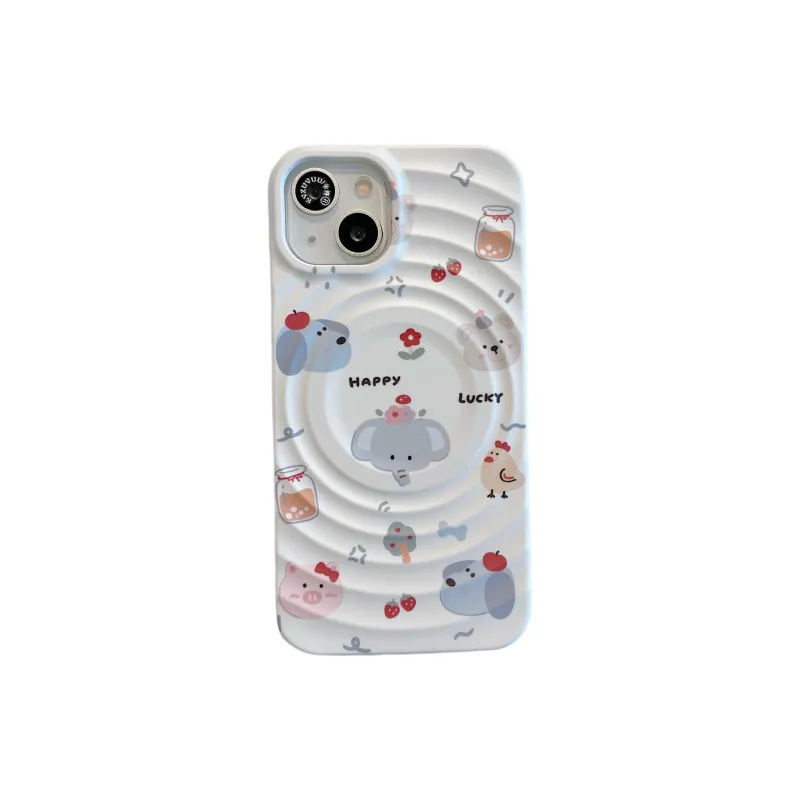 Sopi Acrylic Material Elephant Magnetic Stand Phone Cases Compatible With IPhone 16/15 Pro Max/Apple 13/14 Pro Max/12-3