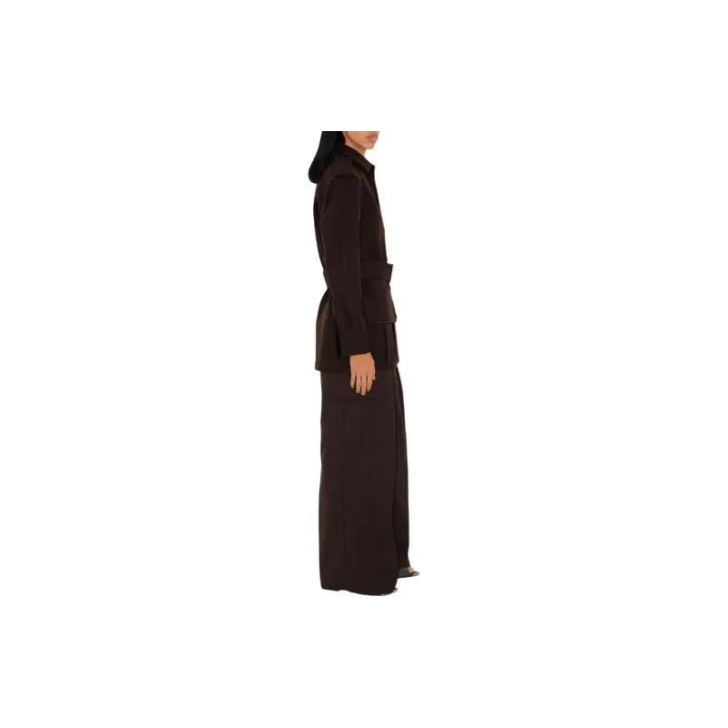 Burberry Wide leg Wool Cargo Trousers-3