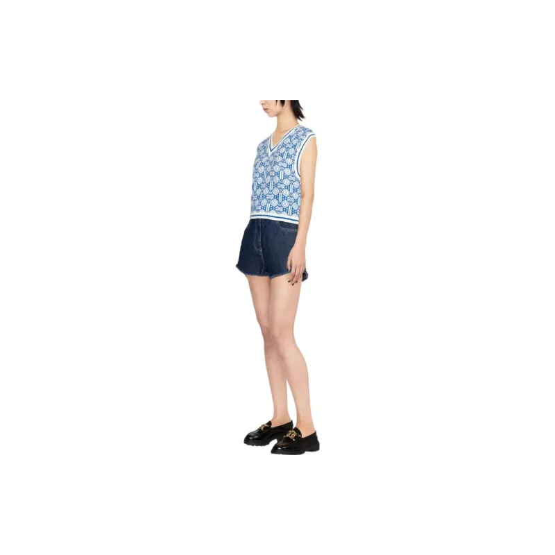 Maje Vests Women's Blue-3