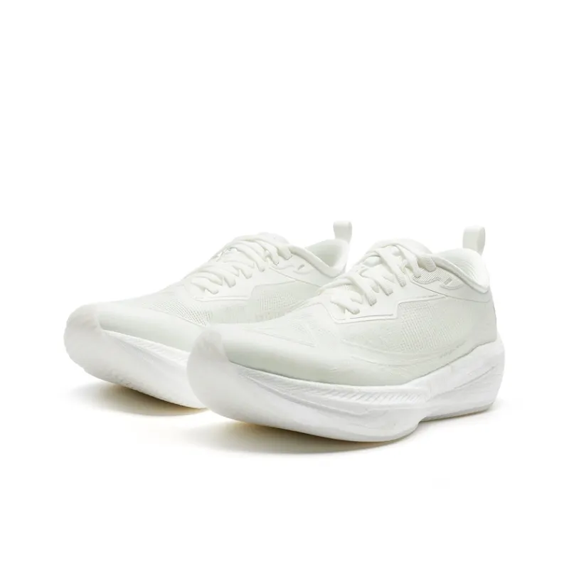 XTEP One piece Molded 2nd Generation Anti Slip Wear Resistant Low Top Running Shoes Women's White Silver-3