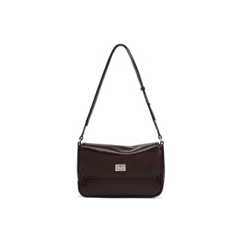 LA FESTIN Top Grain Cow Leather Messenger Bag Commute Brown Shoulder Bag Women's