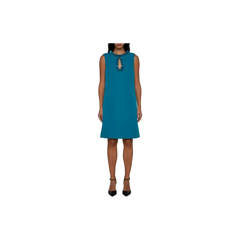 PAROSH Sleeveless Dress Women's Blue-1