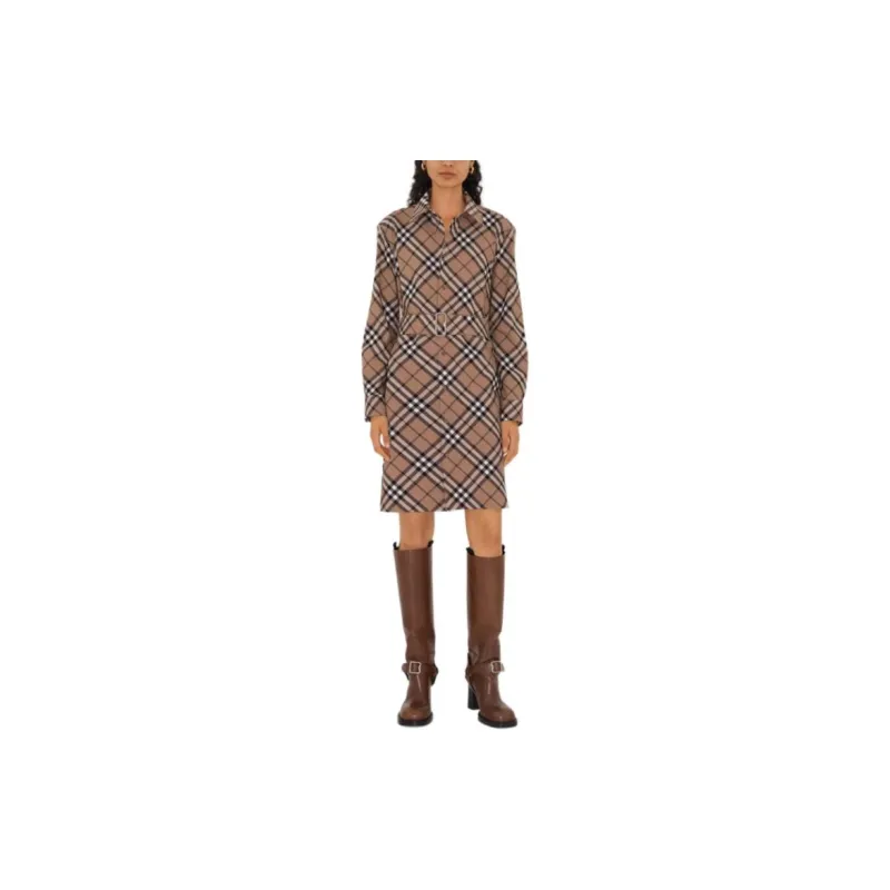 Burberry Long Sleeved Buttoned Checked Shirt-1