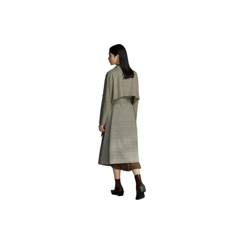 BBLLUUEE Trench Coat Women's Light Brown-2