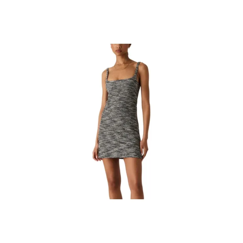 KITH Women's 2024 Summer Collection SS24 Capri Tweed Mini Dress Slip Dresses Women's Black-2