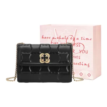 ST&SAT Synthetic Leather Shoulder Bag Women's Ecru/Pitch Black