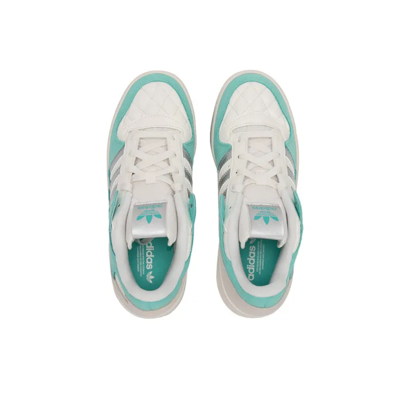 Adidas Originals FORUM Low Top Skateboard Shoes Women's White Green-3