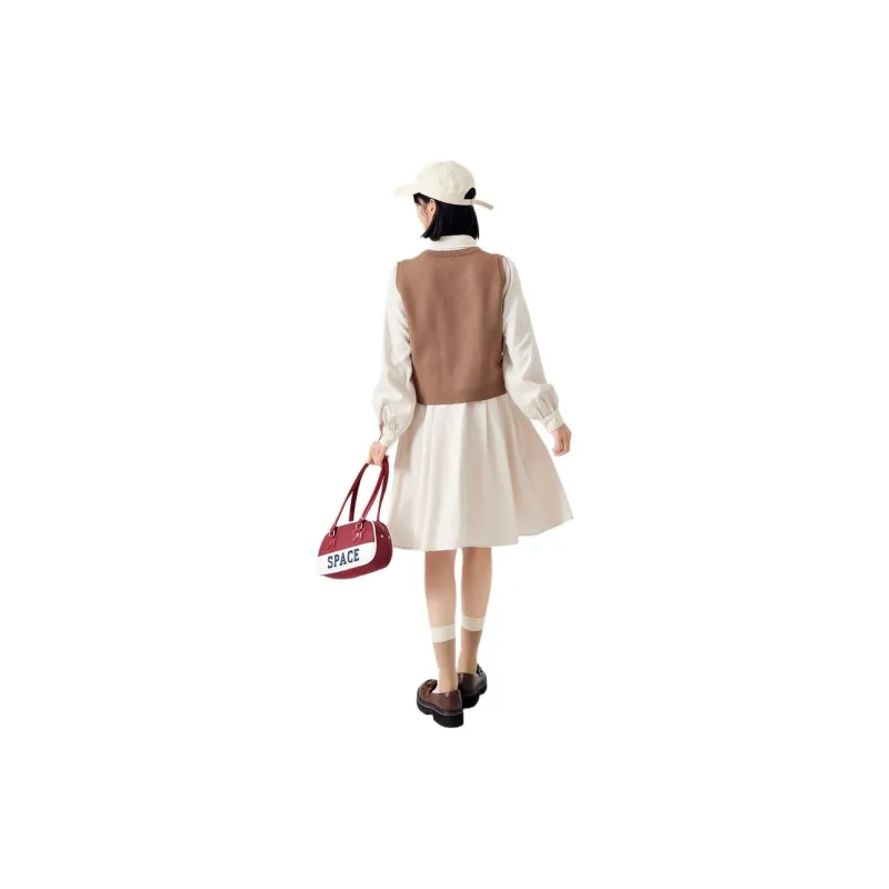 ZIHAN Skirt Set Women's Beige Gold-3