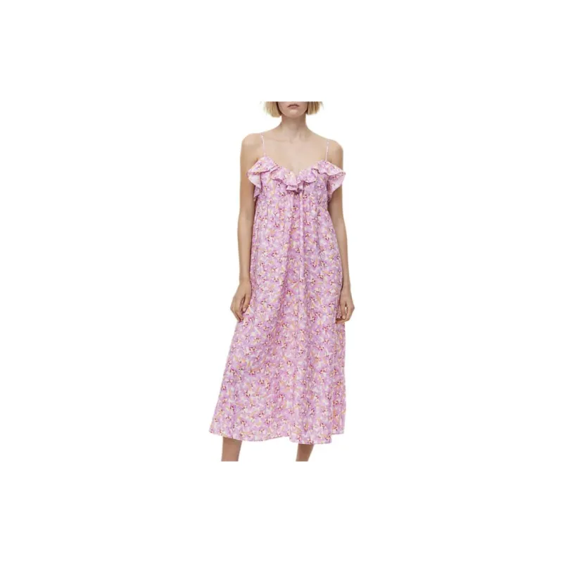 H&M Slip Dresses Women's Light Purple/Floral-1