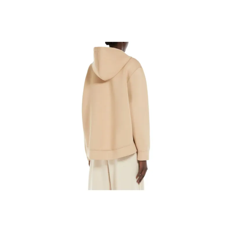 WEEKEND MaxMara Parsec Collection Jersey Hoodie Jackets & Coats Women's Beige-3