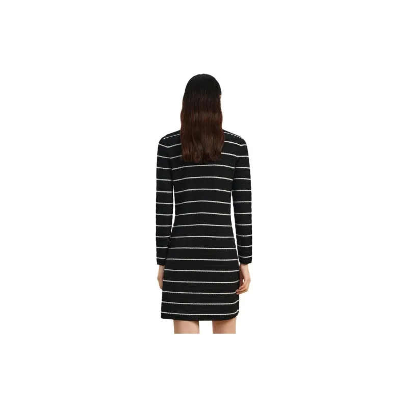 JZ. ANNAKRO Long Sleeved Dress Women's Plain Black-1