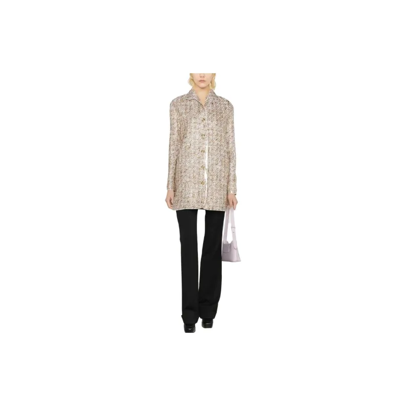 Giambattista Vall Long Sleeved Tweed Coat-1