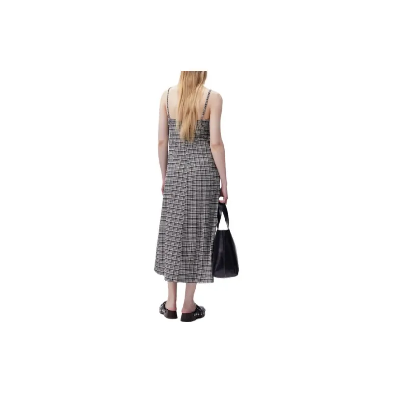 GANNI Sleeveless Dresses Women's Black-3