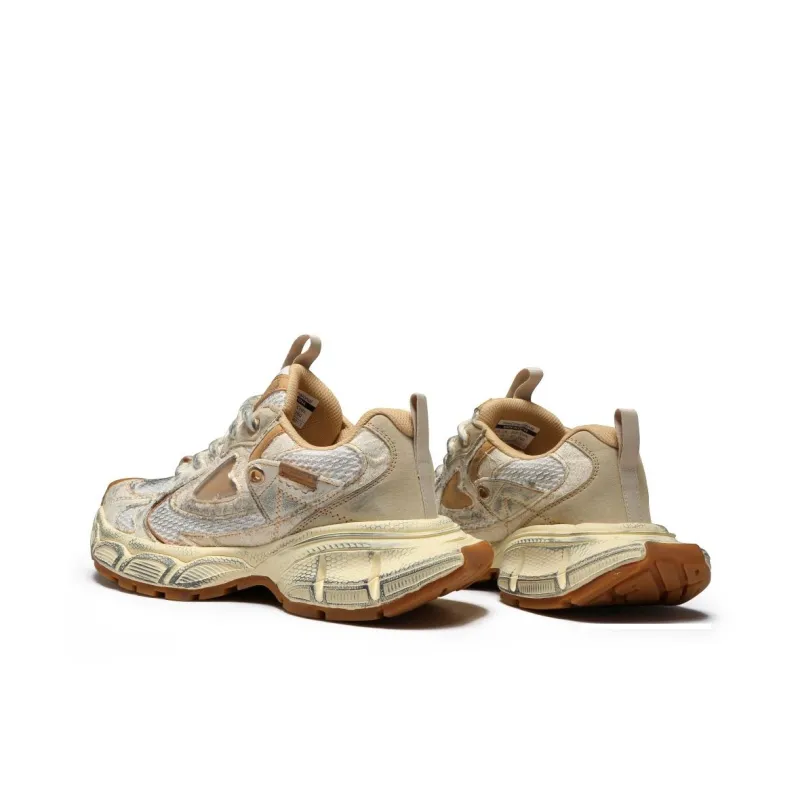 HeeDimensional Low-Top Chunky Sneakers Unisex Beige Distressed-3