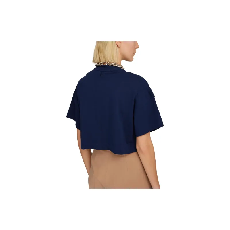 AMIPARIS Cropped T Shirt 'Nautic Blue'-6