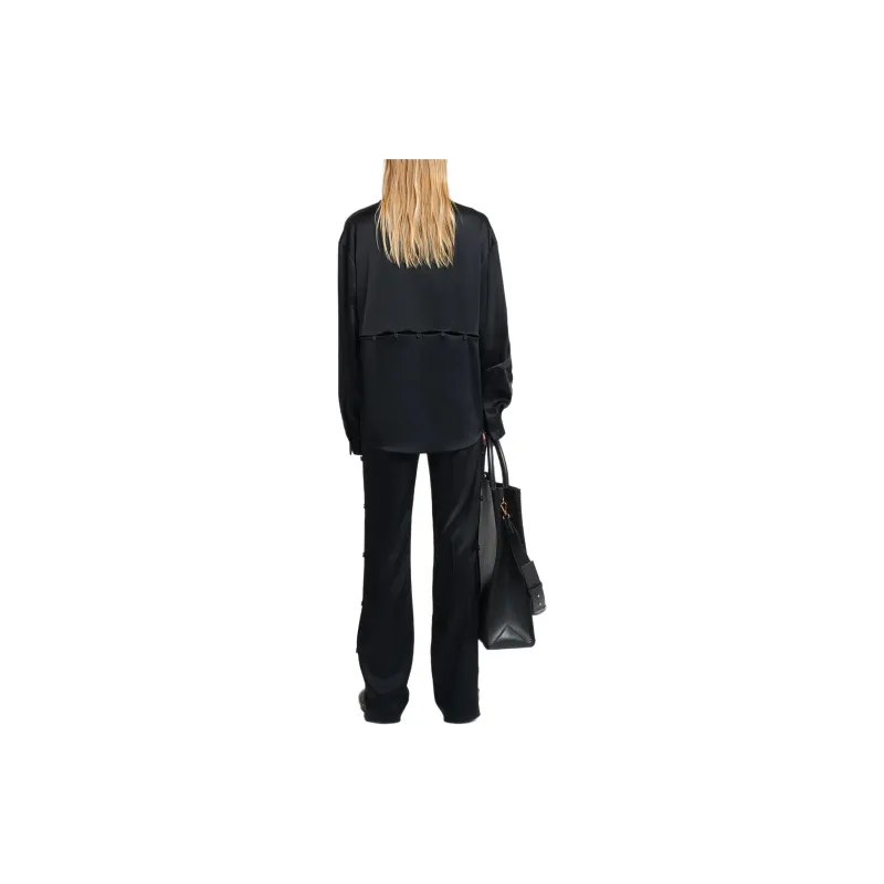 NANUSHKA Felina Straight Leg Satin Trousers-2
