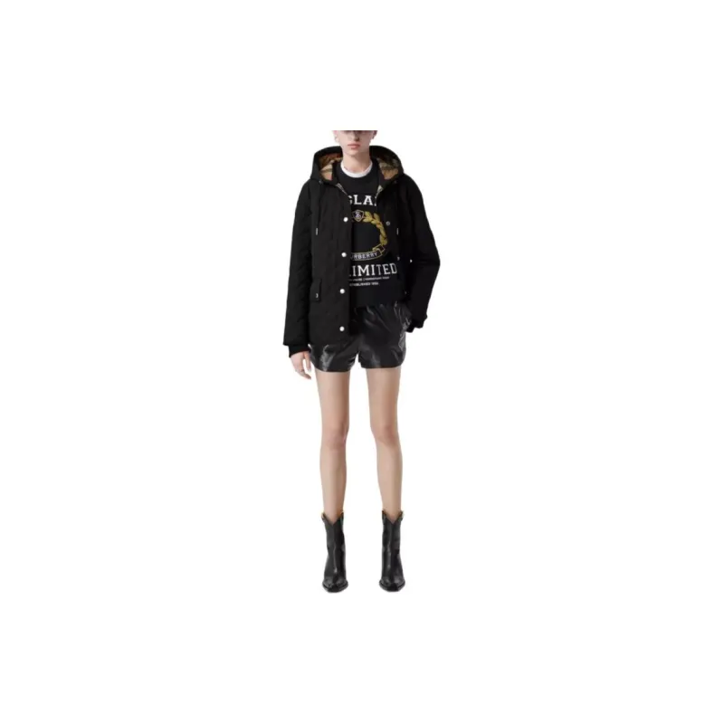 Burberry Quilt Down Hooded Jacket 'Black'-2