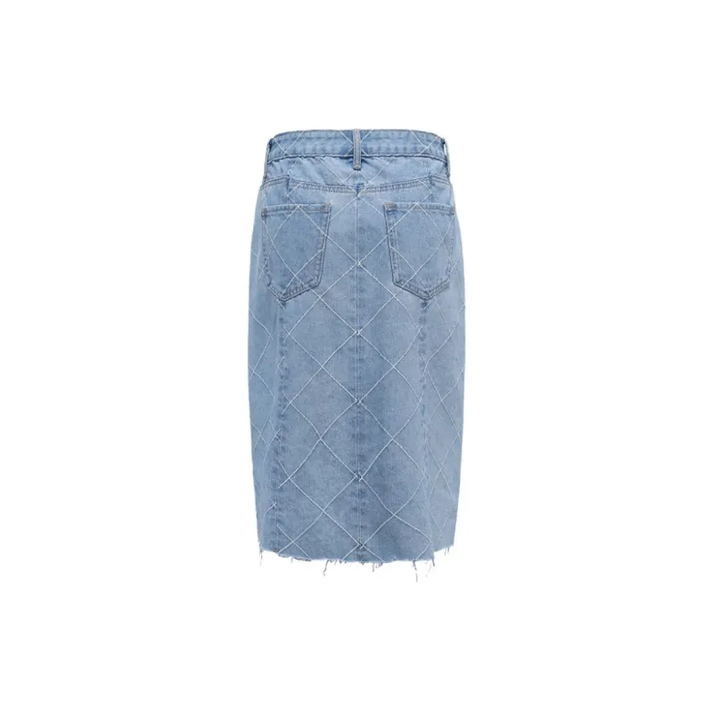 Tanni Denim Long Skirts Women's Blue-1