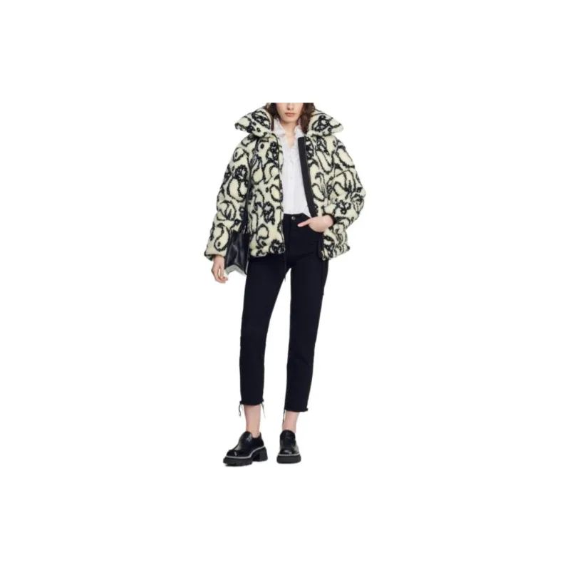 Sandro Down Jacket Women's Beige-1