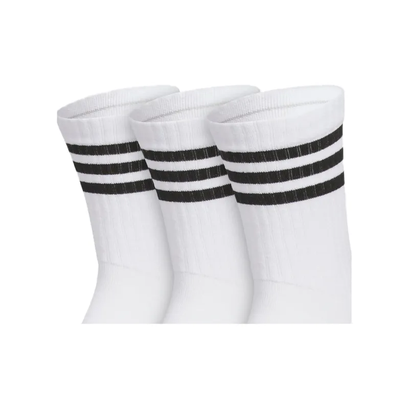 Adidas Mid Calf Socks Unisex White 6 Pack-1