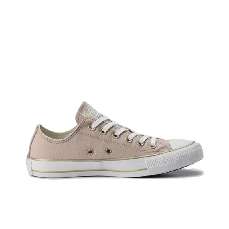 Converse Chuck Taylor All Star Anti-Slip Wear-Resistant Low-Top Canvas Shoes Women's Pink White-1